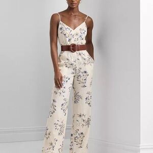Ralph Lauren Women’s Belted Floral Jumpsuit